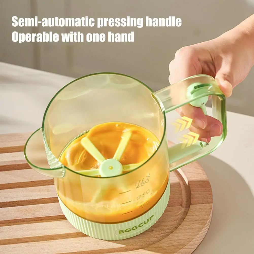 Foam Remover Egg Beater Egg Beater Whisk with Filter Spout One-hand Mixing Cup for Sauces Dressings Salad Dressing for Kitchen