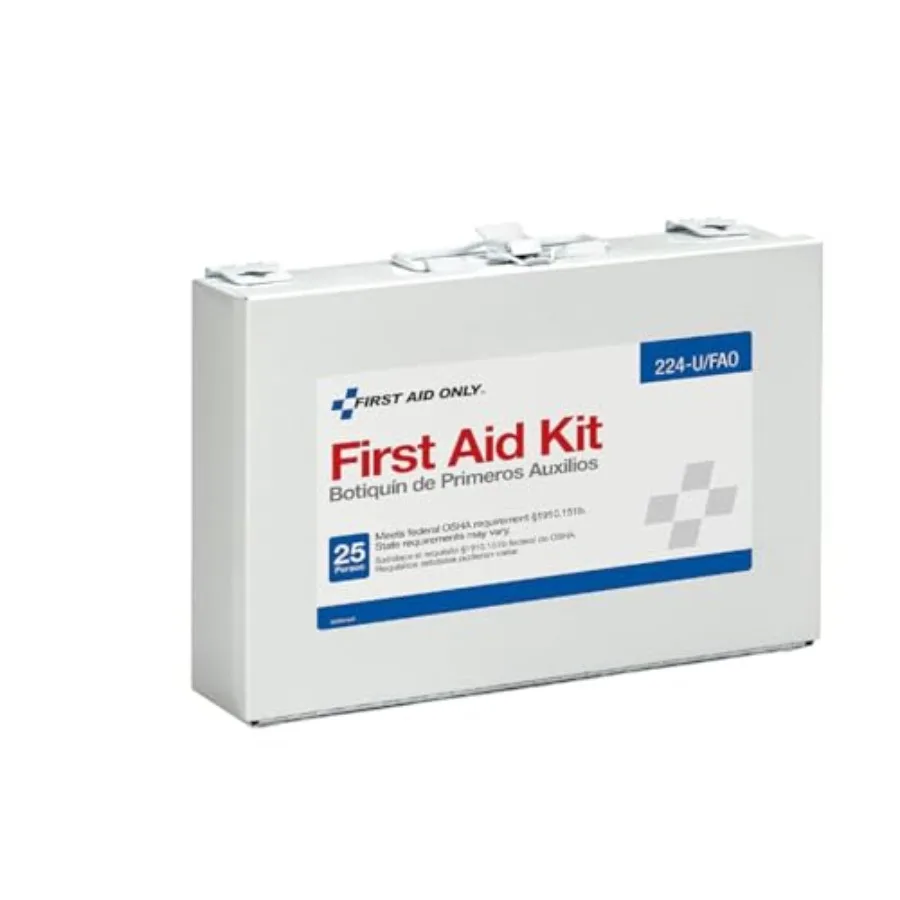 

224-U/FAO OSHA-Compliant 25-Person Emergency First Aid Kit for Office, Home Renovation, Job Sites, and Construction Vehicles, 1