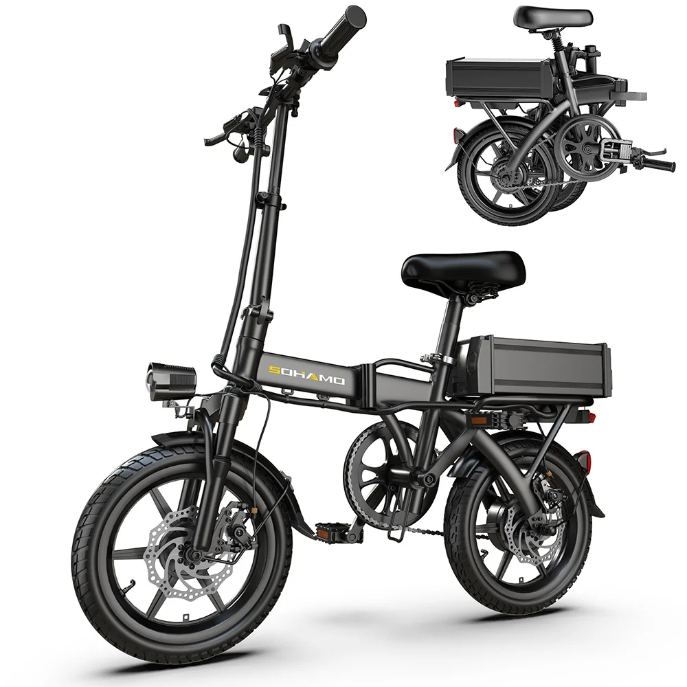 Electric Bike For Adult Urban Commuting 50Miles Folding Cheap Ebike Motor 350W 48V 15AH Electric Bicycle