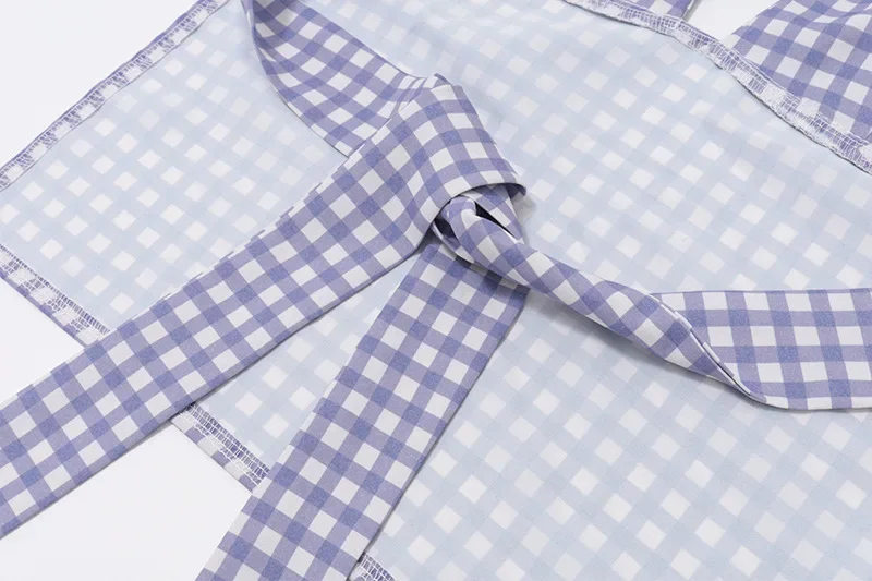 Top corto con stampa scozzese Halter Tank con nastri sciarpa Donna Sexy scollo a V senza maniche in pizzo Backless Moda Casual Camis Streetwear