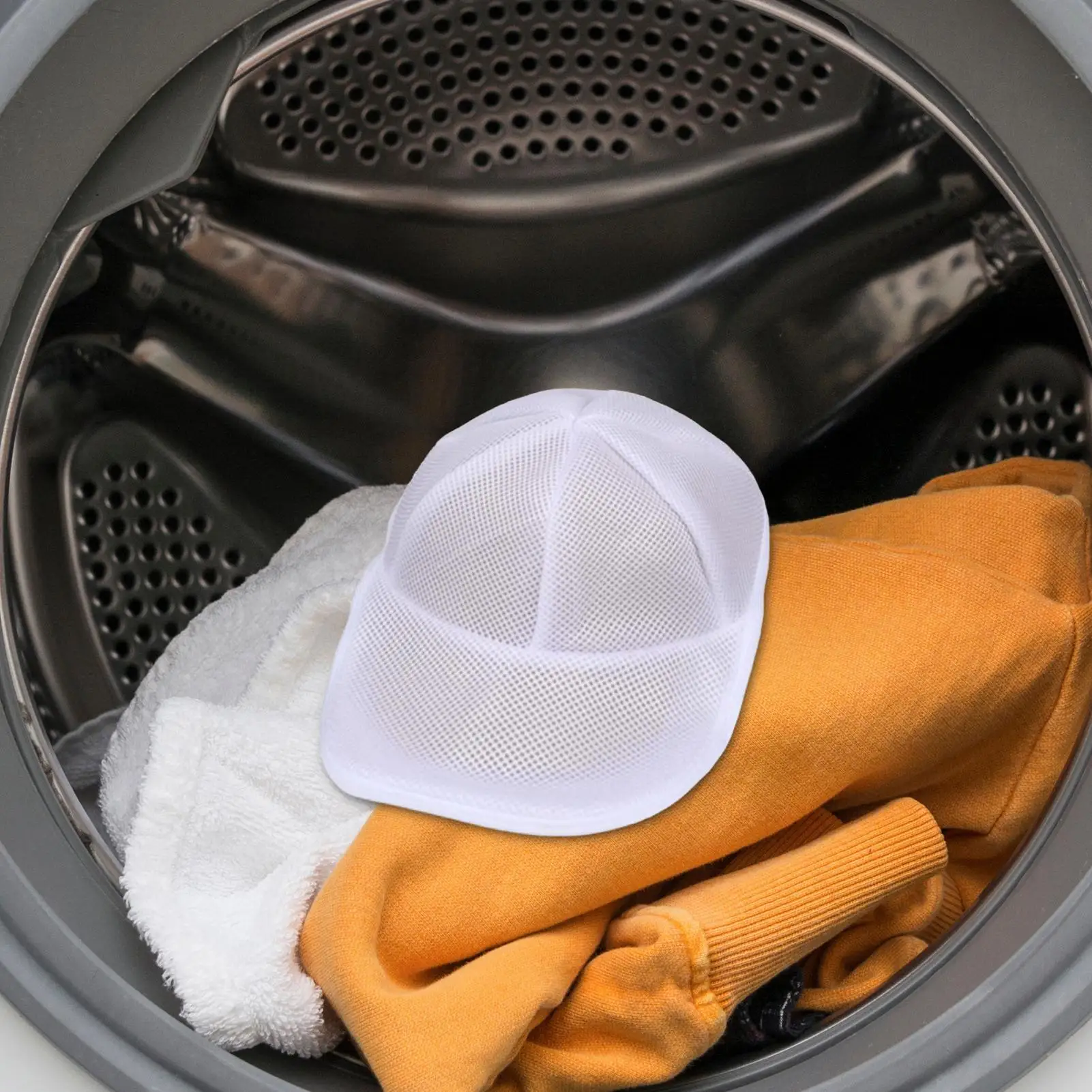 

Hat Cage For Washing Machine Foldable Hat Protector For Washing Machine Headgear Cleaning Holder Frame 2 Pieces For Care Drying