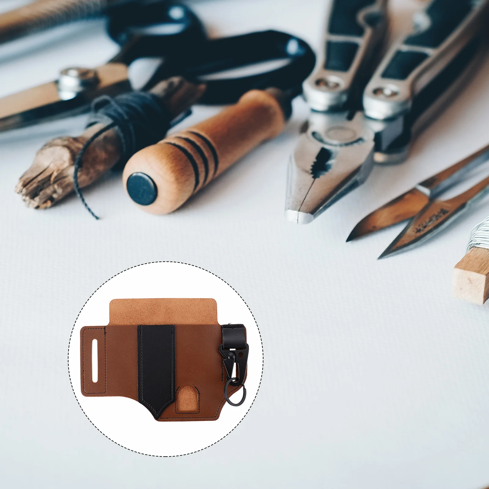 1 個アウトドアツールウエストバッグ収納ポーチレトロポケットデザインポータブルツール懐中電灯ホルダーアドベンチャー用