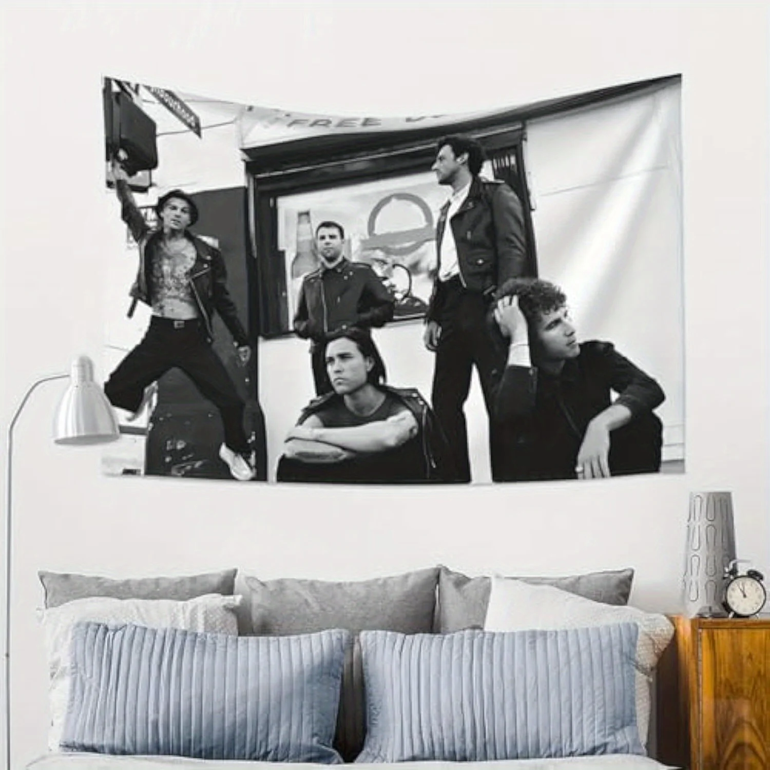 

Retro Rock Band Tapestry - Vintage Music Design, Perfect Gift for Home and Dormitory, Fashionable and Unique Wall Decorations