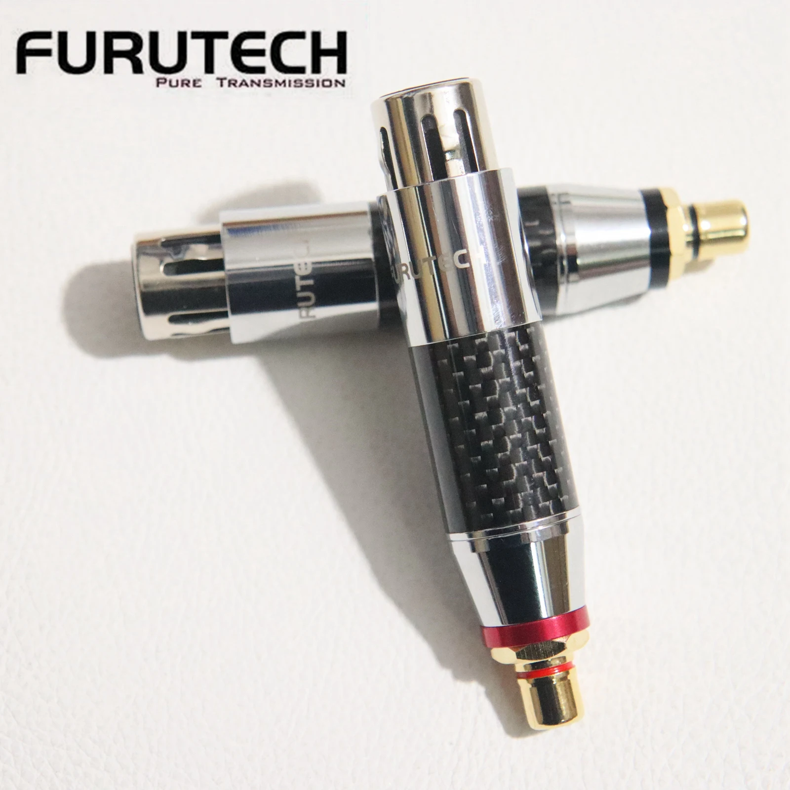 1 pair Furutech Carbon Fiber 3 pin XLR Male&Female to RCA Female HiFi Audio Cable Adapter High-End Sound Quality Connector
