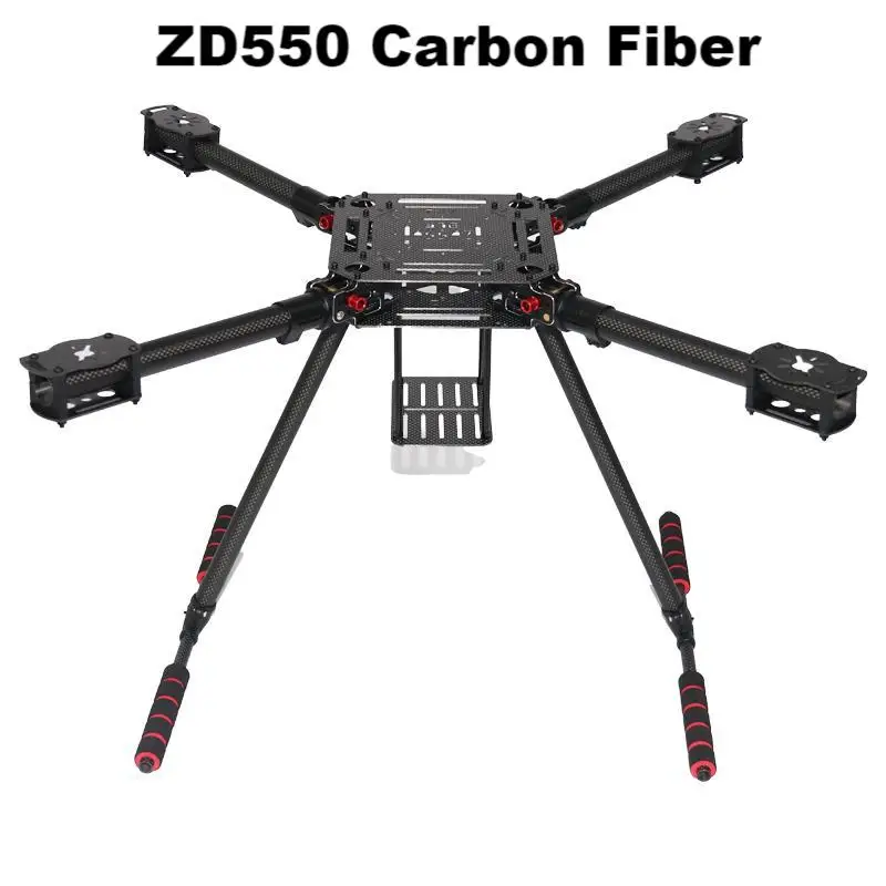 ZD550 V1 3k fibre de carbone drone support parapluie pliant quatre axes drone support train d'atterrissage