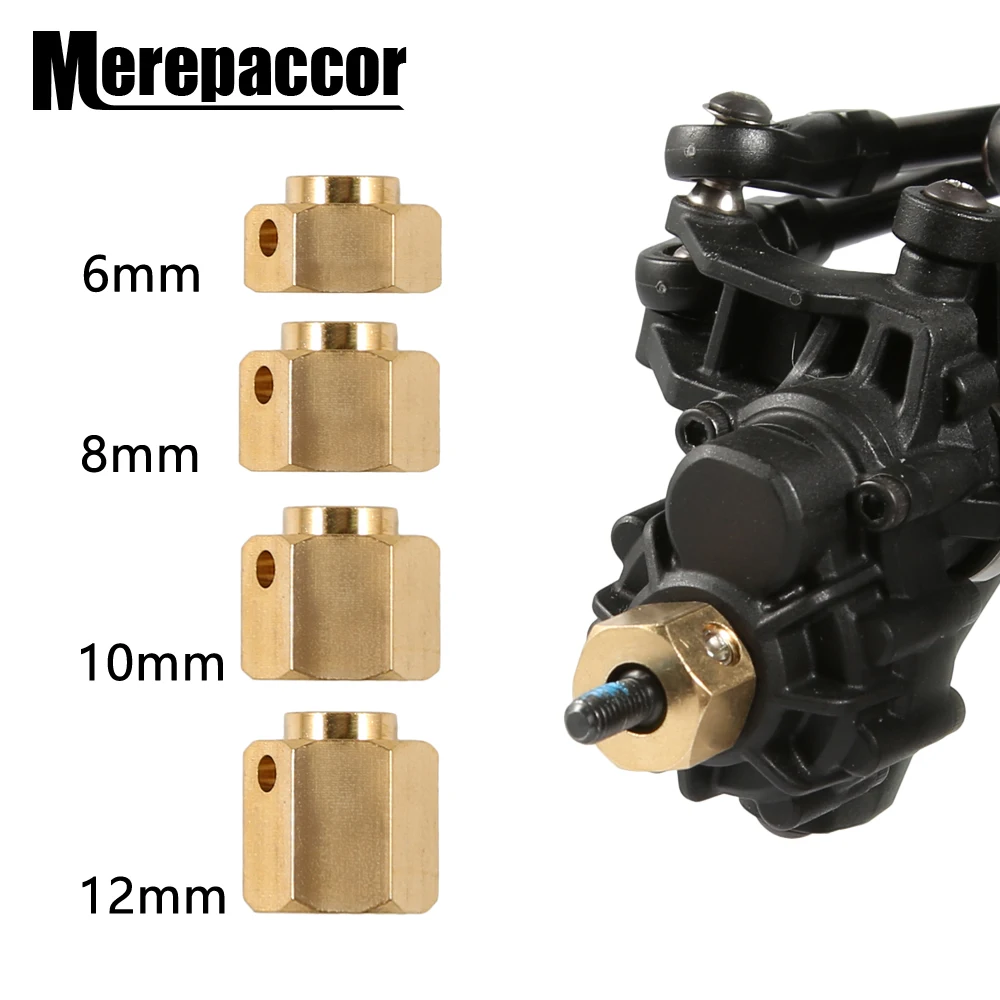 MEREPACCOR 6/8/10/12 ملليمتر أثقل النحاس 12 مللي متر عجلة عرافة تمديد محول ل RC الزاحف Traxxas TRX4 TRX-4