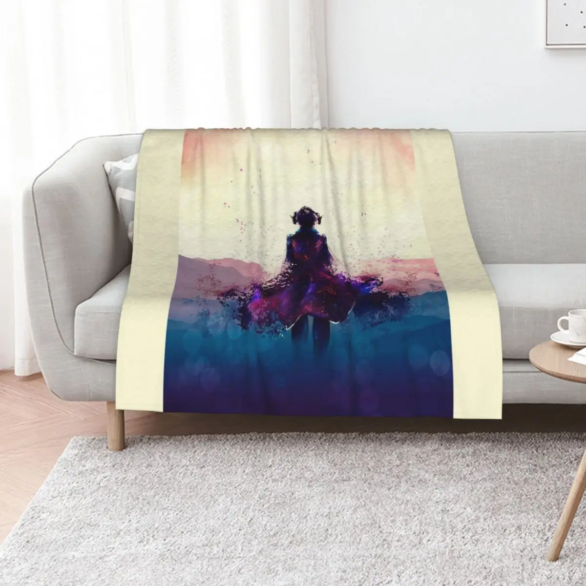Mollymauk purple dress Throw Blanket Plaid Nap Weighted Soft Big Moving Extra Large Throw Blankets