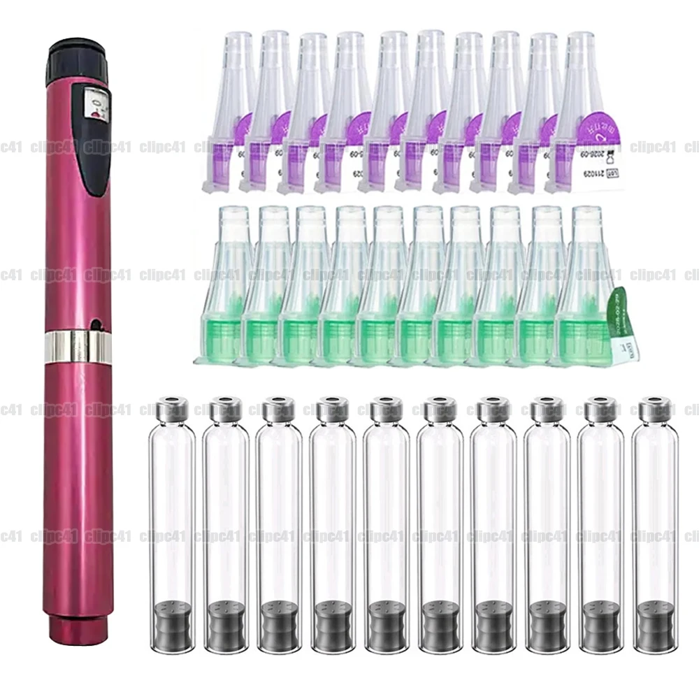 1Set Sterile Individual Pack Tattoo Pen Kit, 3ml Empty Cassette Bottle Cartridges for Insulin Pen Medical Use, Magic Pen