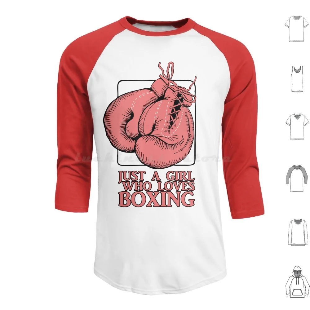 Just A Girl Who Loves Boxing Hoodie cotton Long Sleeve Boxe Boxing Glove Gloves Boxing Gloves Boxer Boxing Match Kick Boxing