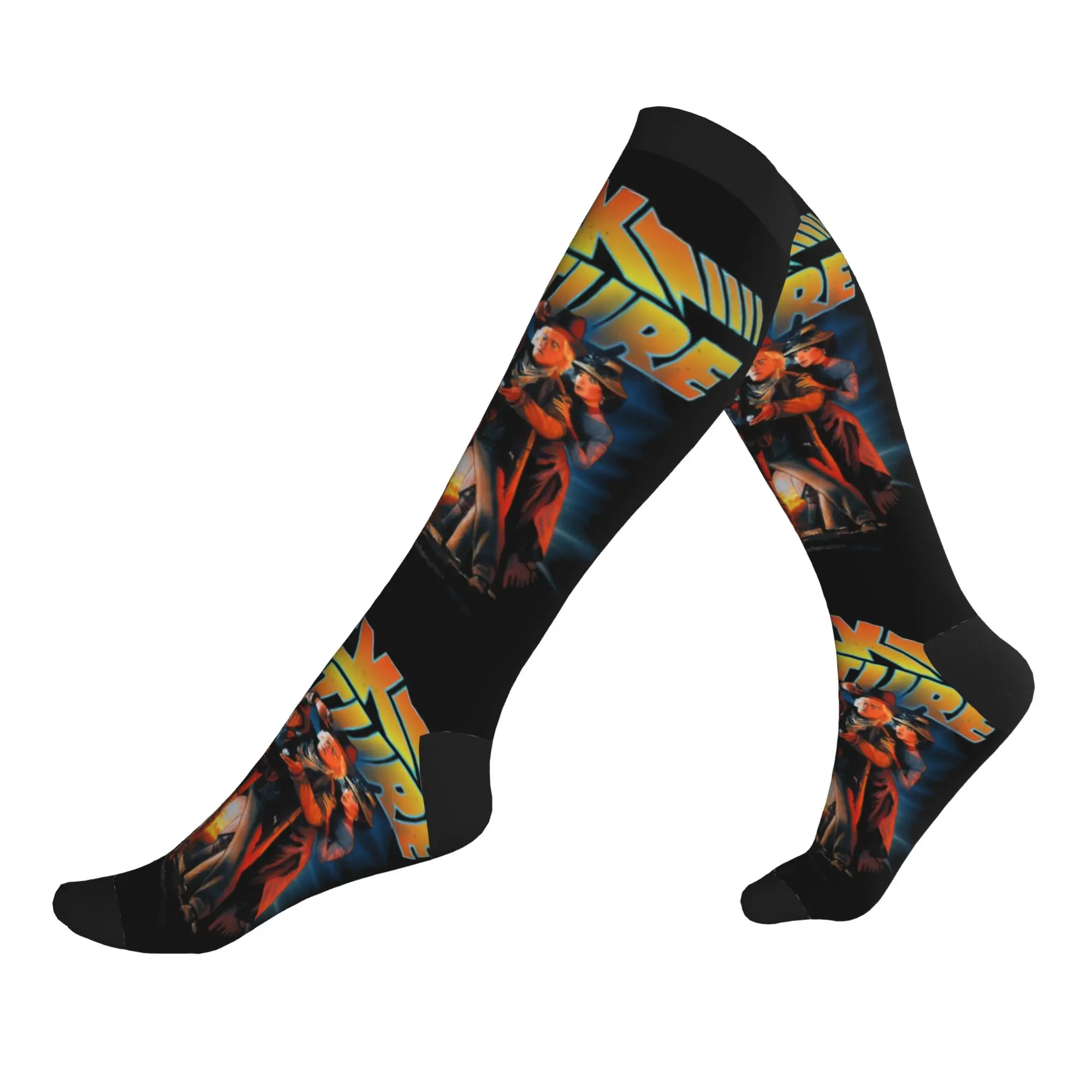 Calcetines deportivos de compresión para hombre y mujer, calcetines deportivos con estampado 3D, unisex, con diseño de coches de carreras, regreso al futuro