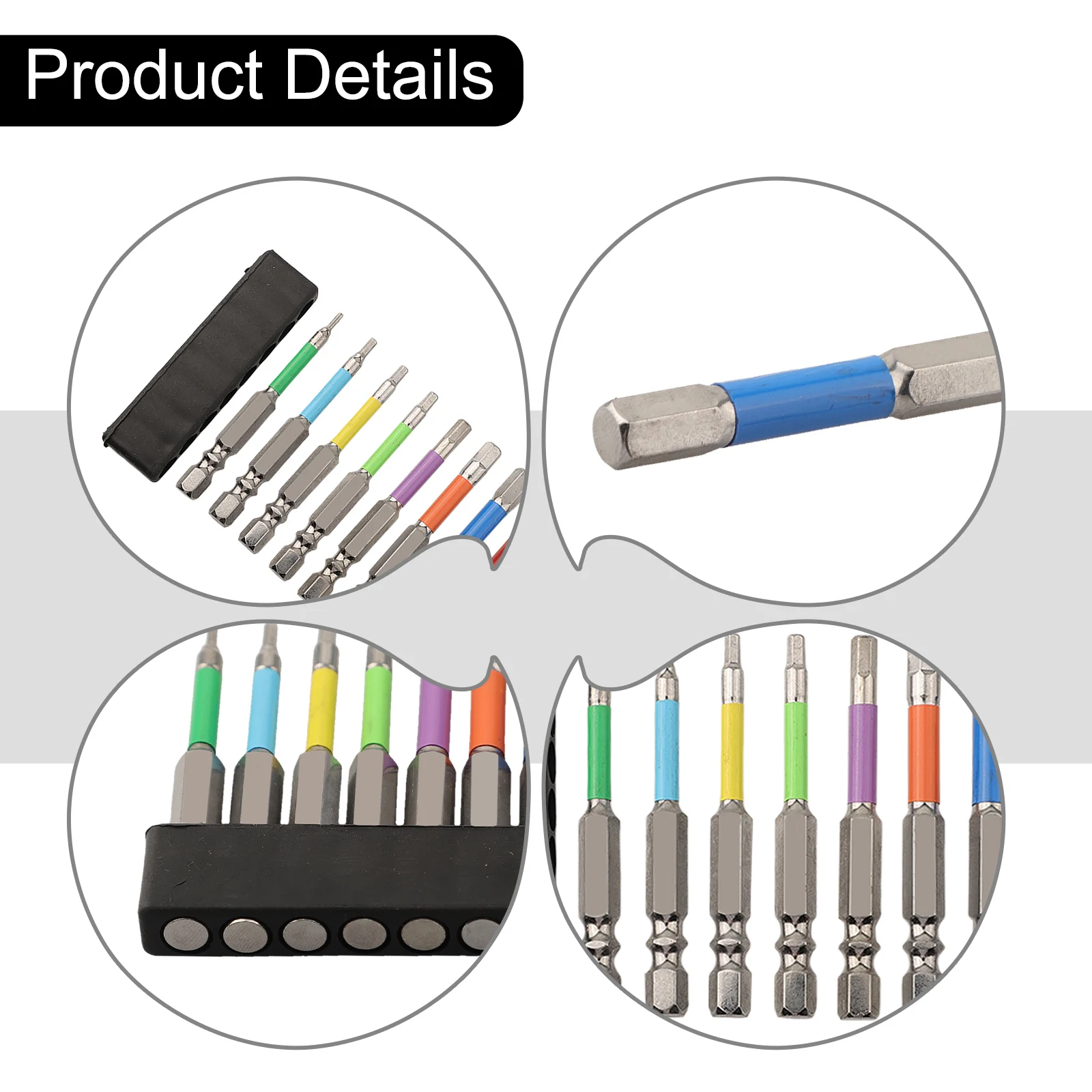 Screwdriving Made Easy A Complete Kit with Eight Powerful Magnetic Hex Driver Bits All at a Length of 65mm Each