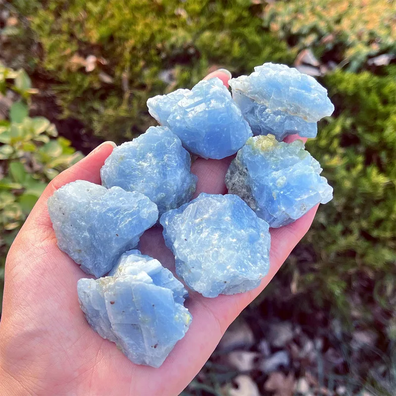 Natural Blue calcite Rough stone, Rough Natural Premium Grade Stones,Crystal rubble,Mineral specimen,Crystal gifts 1PC