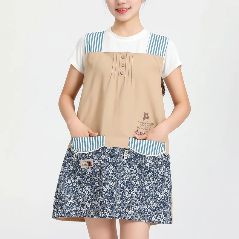 

Floral Anti Oil Vest Apron, Modern Minimalist Sleeveless Apron,Work Anti Dirty Cover, Kawaii Kitchen Apron,Cute Aprons for Women