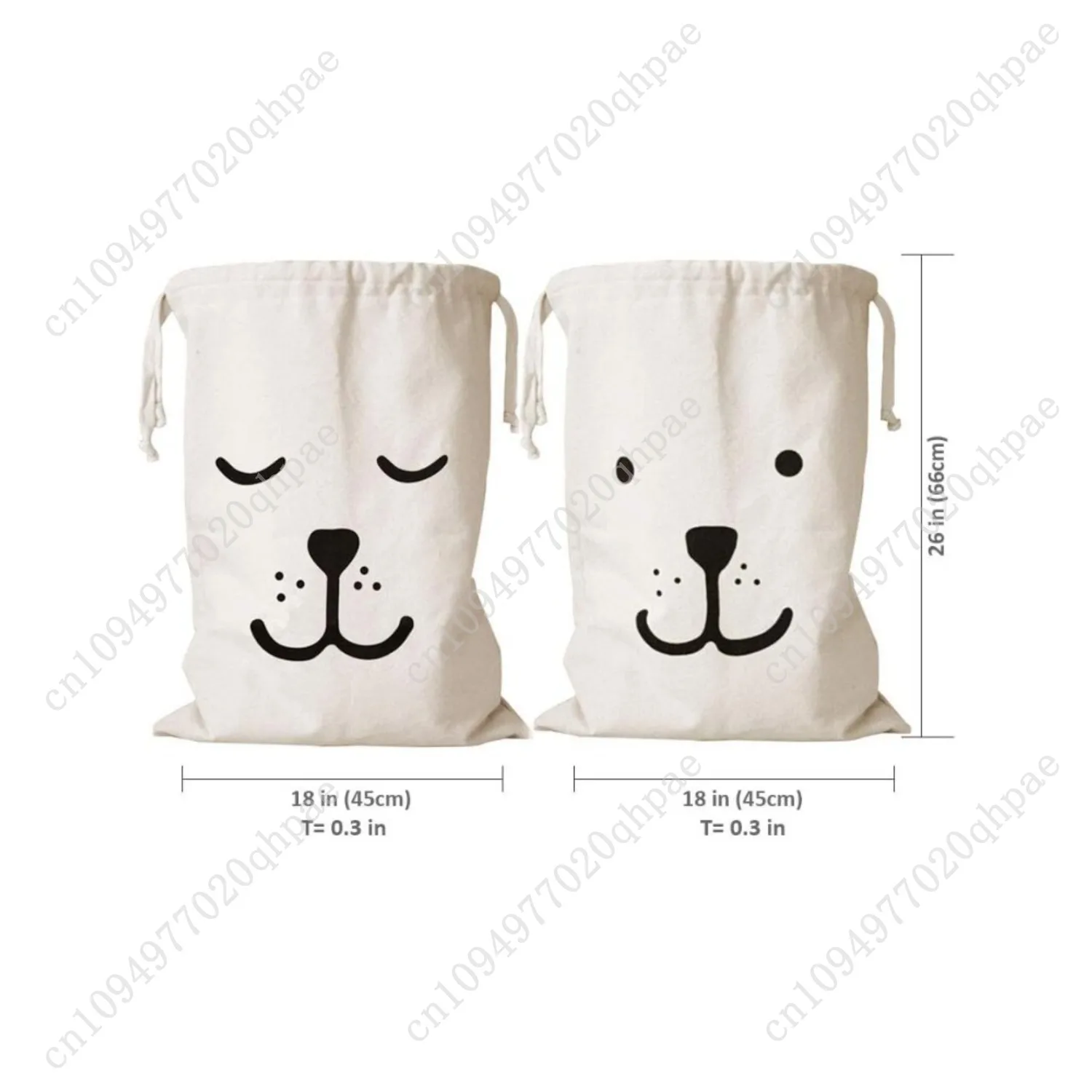 Lependor crianças brinquedo lona duffle armazenamento transportar cesta resistente saco de lavanderia reutilizável parede delicada com cordão bolsa cristo