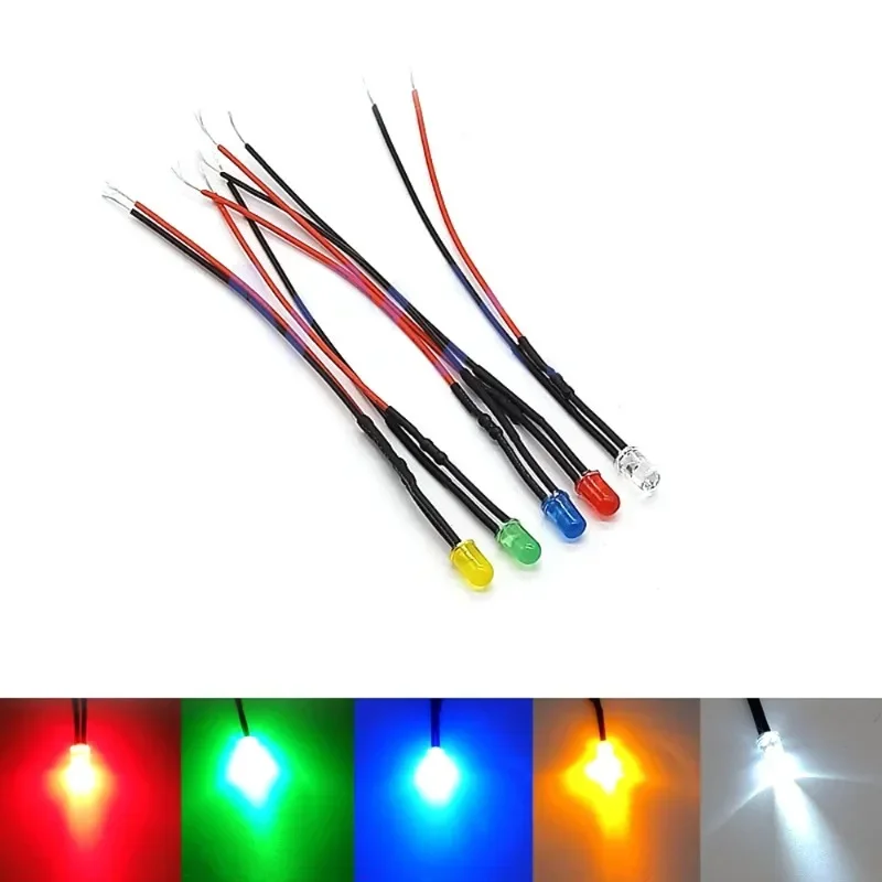 

220 В 110 В 60 В 48 В 36 В 24 В 12 В 5 В 6 В 9 В 3 В 3 мм предварительно проводные светодиоды излучающие диоды с сопротивлением светодиодные лампы для любителей