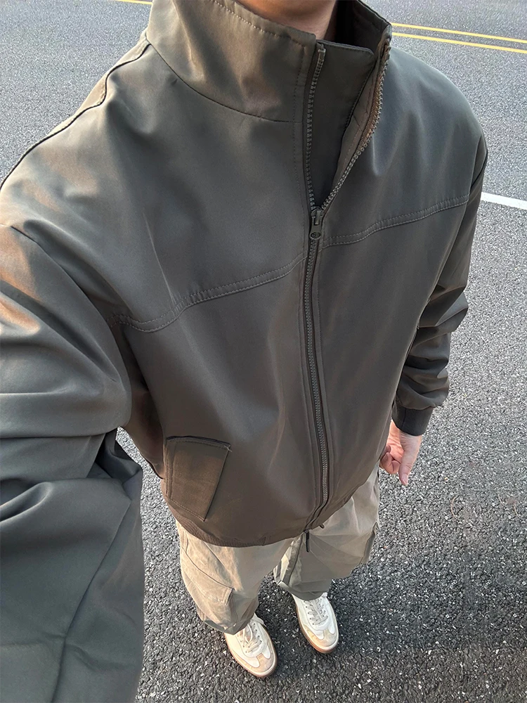 

American Sle Tee-Proof Jaet Men's Autumn Spring Windproof Waterproof Stand Collar ort Coat Haome Outdoor Sle