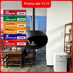 Hanging fireplace real fire burning firewood bioethanol fireplace wall mounted bioethanol fireplace heating hanging stove