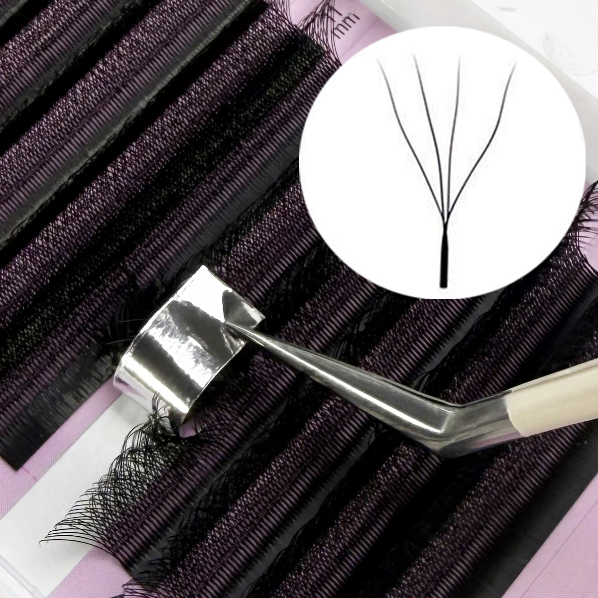 Moyfia 12 linhas de extensão de cílios 3d 4d 5d 6d pré-fabricado cílios postiços volume c/d 8-15mm w forma natural macio cílios individuais