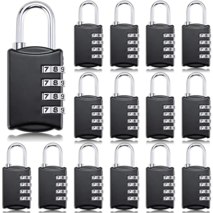 

Pcs 4 Digit Combination Locks Combination Padlock Lage Number Locks Outdoor Waterproof Resettable Padlock for Door Traveling Sc