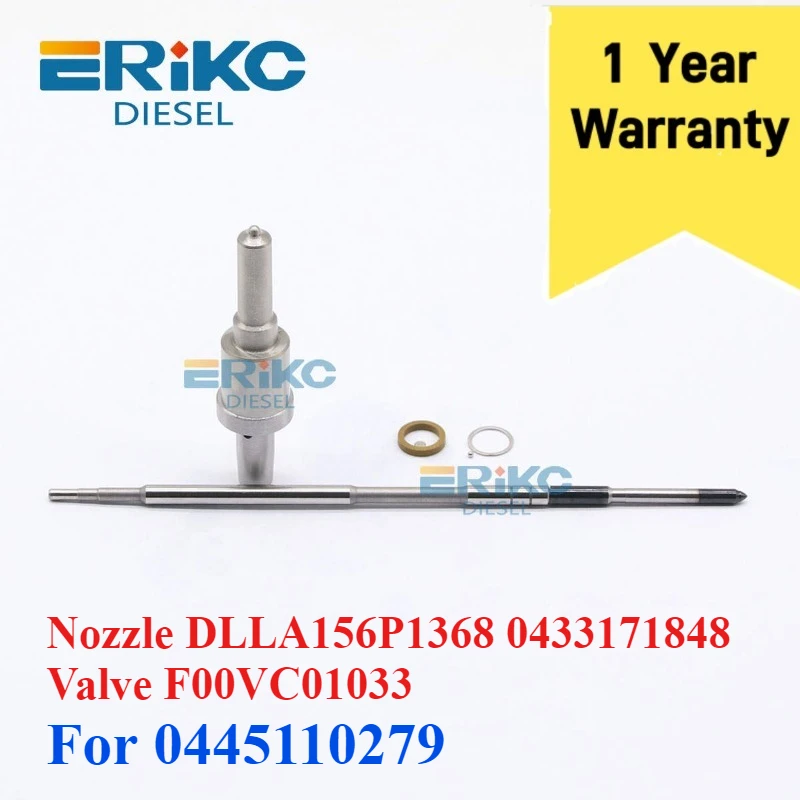 Common Rail Injector Repair Kit Nozzle DLLA156P1368 0433171848 Valve F00VC01033 for 0445110279