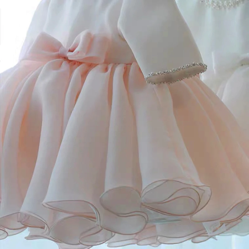 Vestido de satén de flores para niños pequeños, bonito vestido hasta la rodilla para ceremonias de cumpleaños, bodas y fiestas de 1 a 9 años, primavera 2023