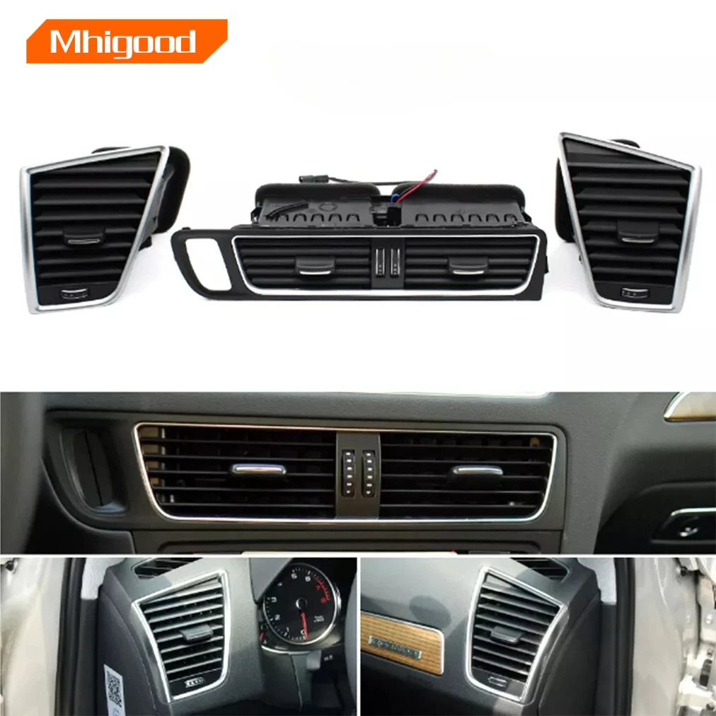 LHD Front Dash Middle Left Right Air Conditioner AC Vent Grille Frame Outlet Assembly For Audi Q5 2009-2018 8R1820951 8R1820901