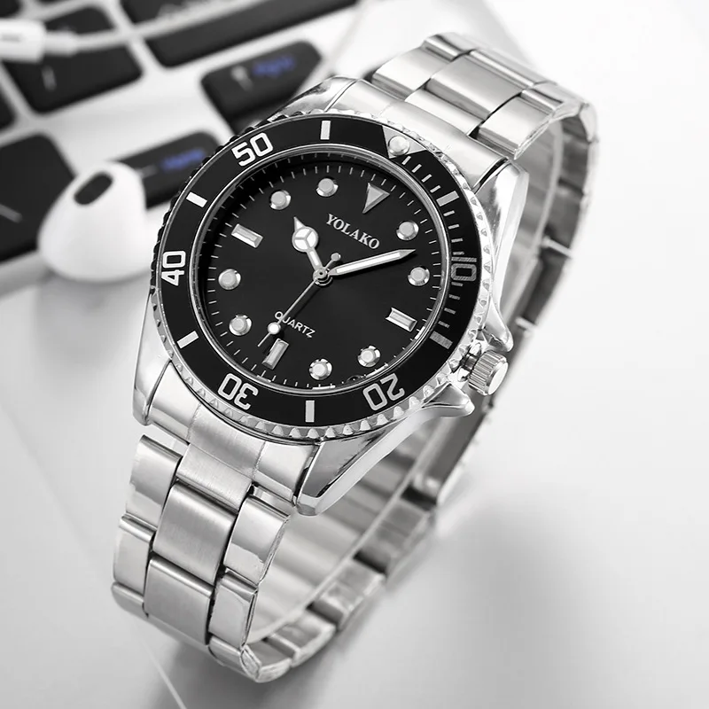 UTHAI Men's Watch Fashion Trend Business Watch Stainless Steel Strap Quartz Watch Watch Clock Gift V0039