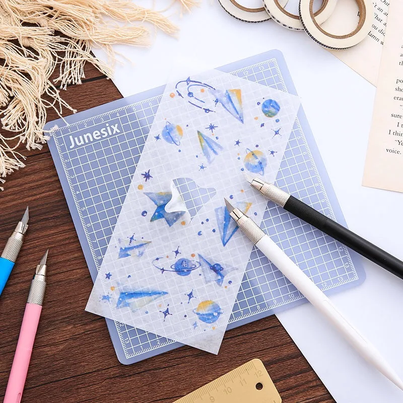 1 Set A4 A5 Multi-Size Self-Healing Translucent PVC Cutting Mat Rubber Carving Board Artist Engraving Photo Paper Cutter Pad