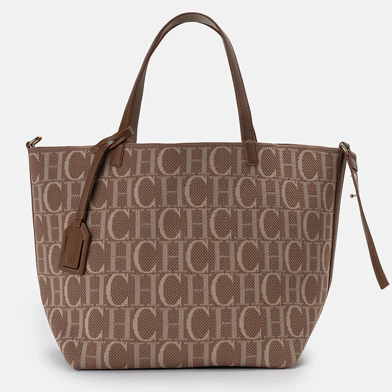 CH Popular Large Capacity Tote Bag Versatile Elegant Casual Shopping High Quality Ladies Bag Women's Brand Fashion Letter Print