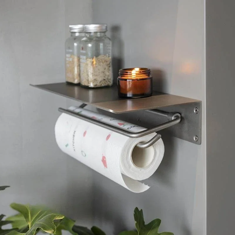 Luxury Nail-free Toilet Paper Holder Rustproof Wall Mounted for Bathroom Kitchen Washroom Tissue Storage Accessories