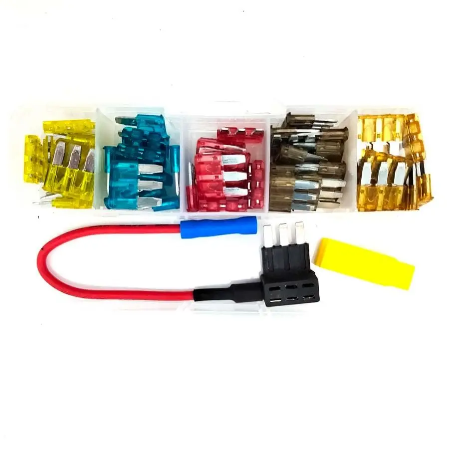 

50Pcs 3-Pin Blade Fuse Assorted Set 5A 7.5A 10A 15A 20A For Auto Car Truck Boat