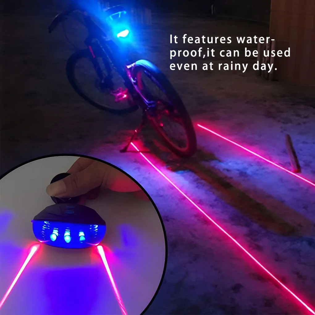 New Waterproof LED Laser Safety Warning Bicycle Lights Bicycle Cycling Lights Taillights Bicycle Tail Bicycle Accessories Light