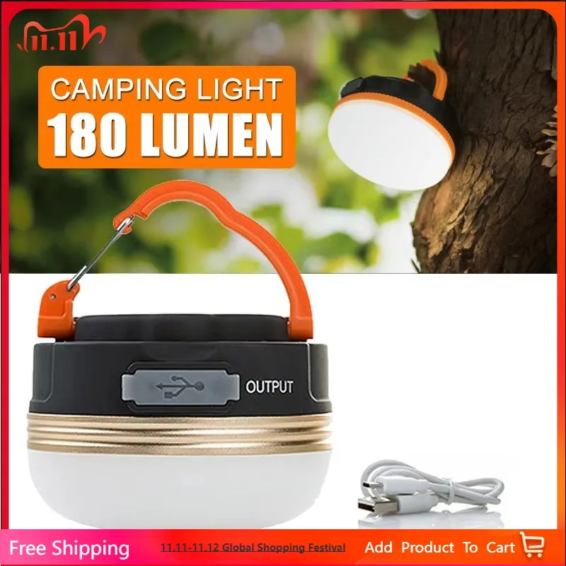

High Power 10W LED Camping Lamp Built-in 1800mAh Battery Rechargeable Tent Lantern Outdoor Portable Camping Night Hanging Lamp