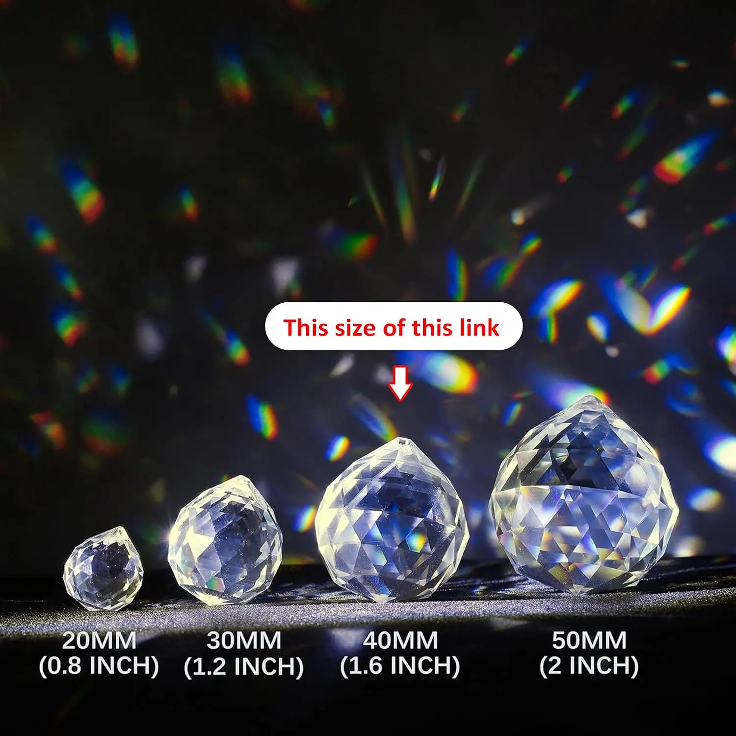 20/30/40/50mm Clear Crystal Glass Prism Balls Hanging Sun Catchers for Window Decor Rainbow Makers for Home Garden Room Decor