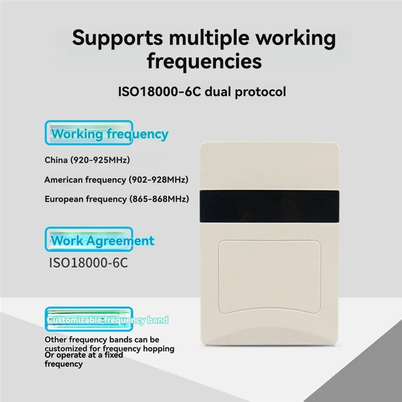 DIGIT-ISO18000-6C RFID UHF 리더, 2M 860Mhz 960Mhz RFID 패시브 태그 작성기/리더, TCP/IP WIFI UHF RFID 태그 리더