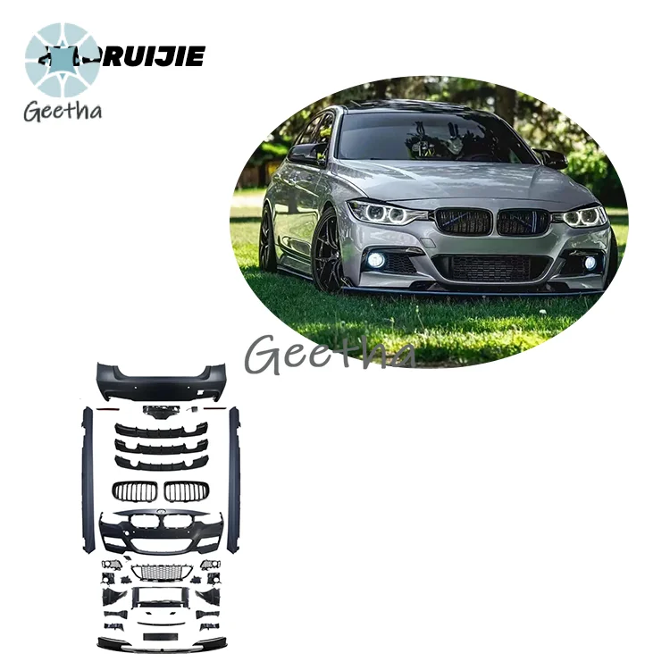 

M-tech F30 Body Kit for BMW 3 Series 12-18 F30 Upgrade to M-tech Front Bumper Rear Bumper Side Skirt Grille BMW F30 MT BODYKIT