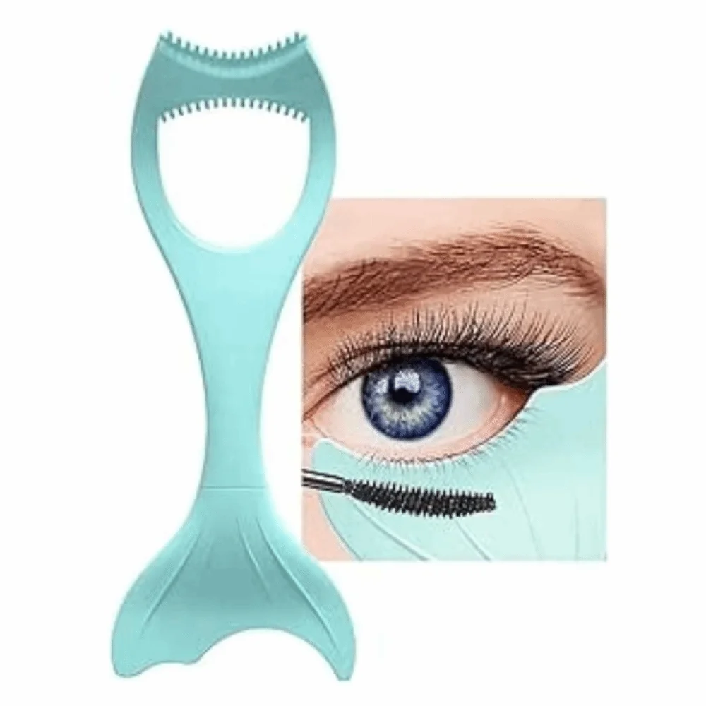 Protector de silicona para máscara de pestañas, aplicador de sirena, herramienta de maquillaje para pestañas postizas y efecto ojo de seda