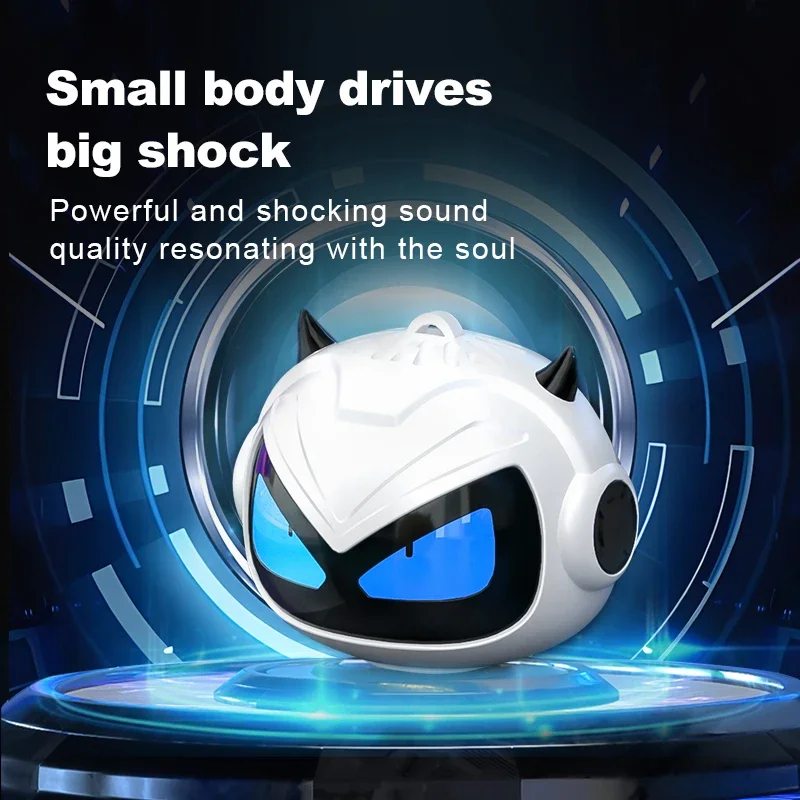 Little Devil Bluetooth-Lautsprecher, Mini, tragbar, kabellos, Soundbox, LED, wechselnder Lichteffekt, 3D-Sound, Stereo, TWS-Subwoofer
