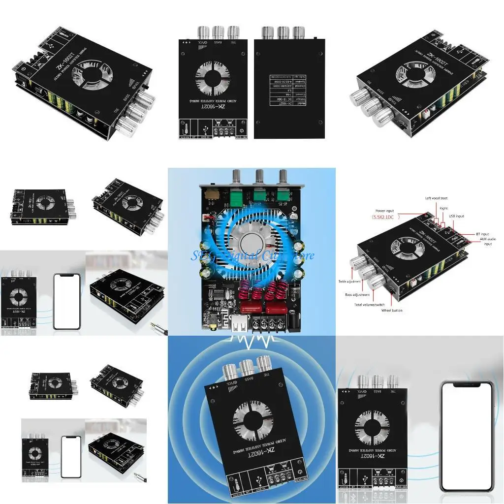 

U75B Powerful Amplifier Module 160W+160W High Subwoofer 2.0Ch for DIY Speakers