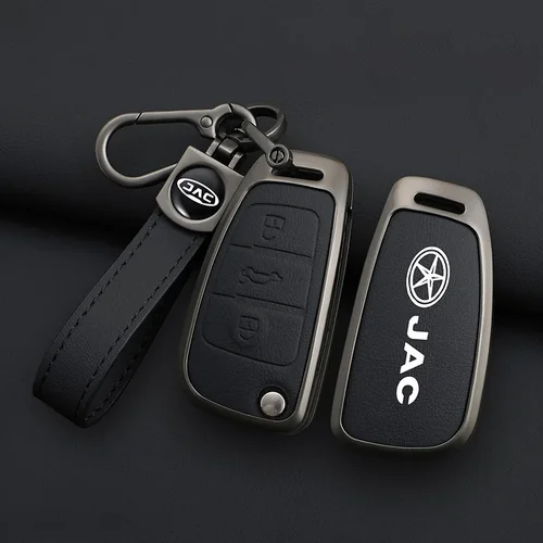 Imagen 2 del producto Funda de aleación de Zinc para llave de coche, bolsa de carcasa para JAC S2 Refine S3 S4 S5 S7 R3 A5 7 T40 S5 X4 R3 SEI 3 2017 2018 2019 2020, accesorio
