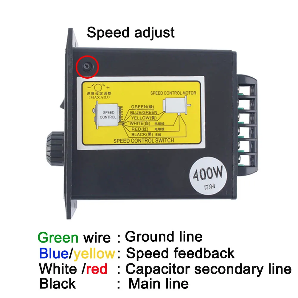 US-52 220V 400W ac speed controller ac regulator motor control forword backword with filter capacitor