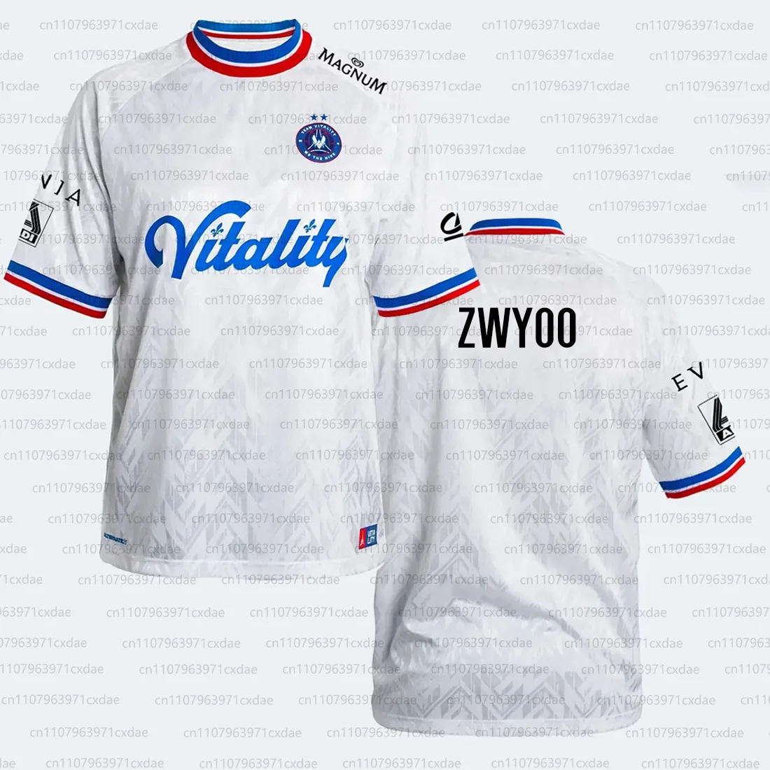 Deux étoiles vitalité équipe 2025 26 CS2 EPL maillots ZywOo Fans mode Streetwear uniforme Esports Club impression 3D col rond T-shirt