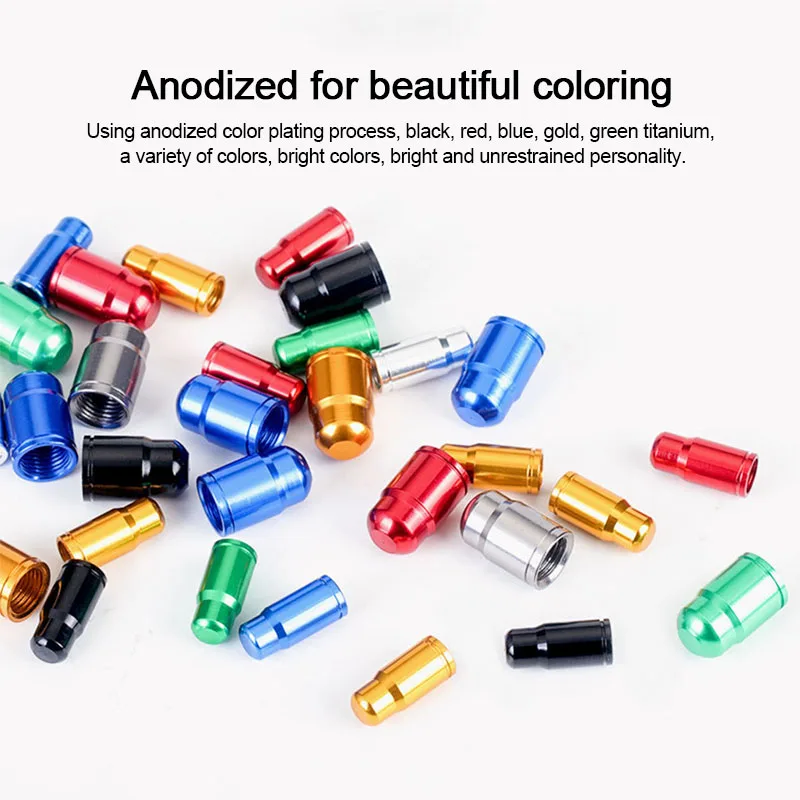 Presta/Schrader Standard Aluminum Alloy Car Tire Valve Cap Truck Road Mountain Bike Wheel Rim Valve Stem Cap Bicycle Accessories