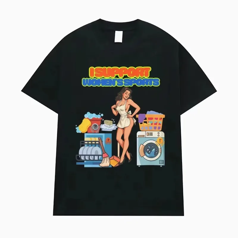 I Support Women's Sports Funny Offensive Sarcastic Humor T-shirt Women T Shirt Streetwears Fashion Hip Hop Clothing T Shirts