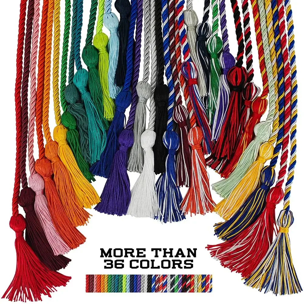 1 sztuk moda Graduation Honor sznury Tassel przędza poliestrowa Honor Cord dla studentów Graduation 170CM Graduation kapelusze Decor Cord