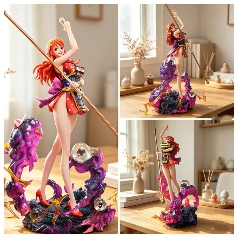 

30cm Anime Pirate Beauty Nami PVC Statue Desk Bedroom Decor Collectible Ornament Holiday Birthday Gift Anime Hobby Collectors