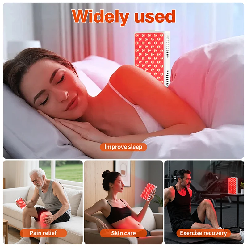 แผงไฟ LED บำบัดด้วยแสงสีแดง 660+850 นาโนเมตร รุ่นใหม่ สำหรับดูแลผิวหน้า ลดเลือนริ้วรอย บำรุงผิวสวย 144 หลอด LED อุปกรณ์บำบัดร่างกายด้วยแสง