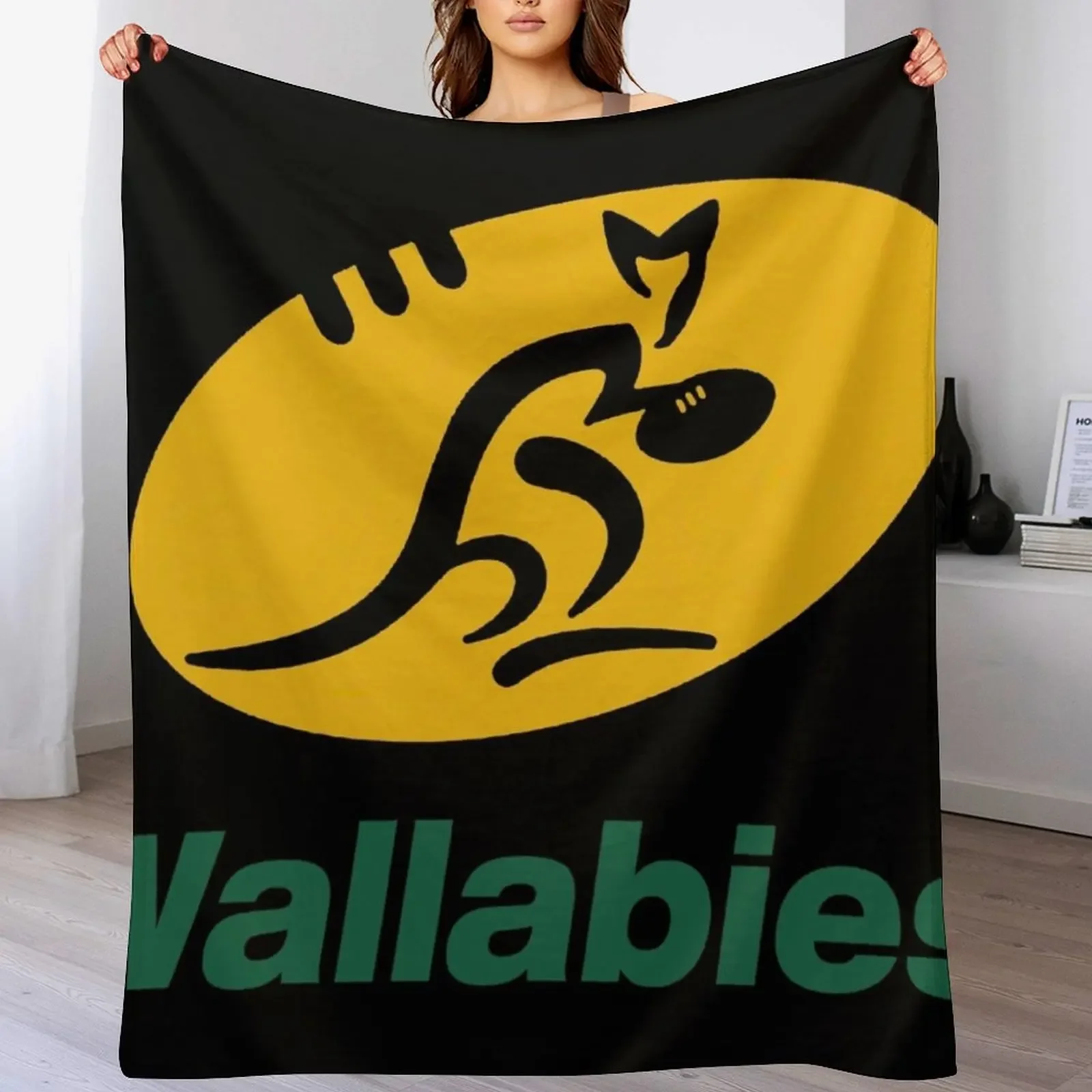 

Wallabies Rugby Fans Throw Blanket Warm wednesday christmas decoration for babies Blankets