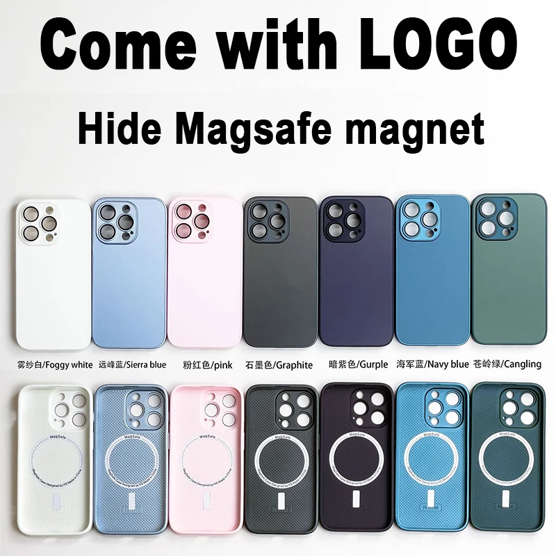 10PCS/Original For Magsafe AG Matte Glass Case For iPhone 11 12 13 14 15 16 Pro Max Magnetic Wireless Charge Mobile phone case