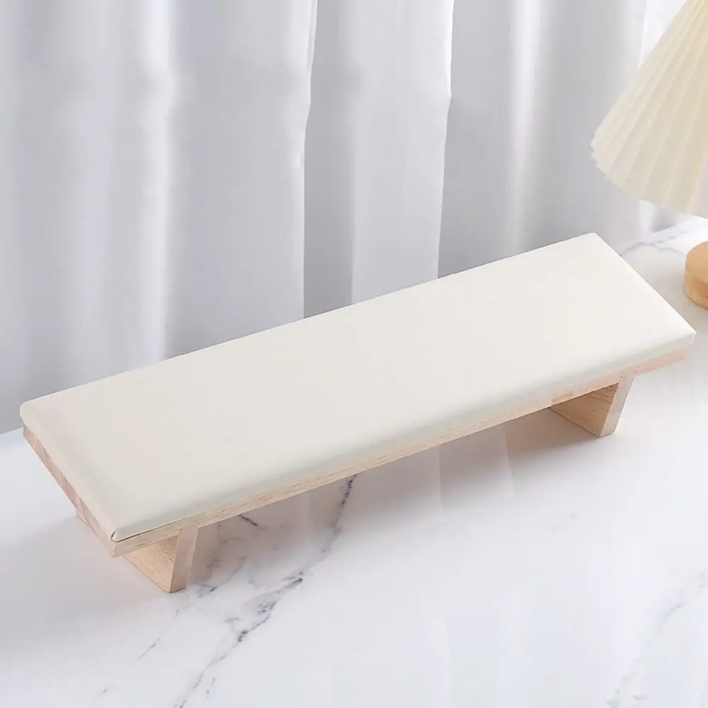 

Tilt Design Beveled Hand Pillow Wooden Base Hand Support Nail Arm Rest Cushion Arm Rest Soft Nail Art Stand Nail Accessories